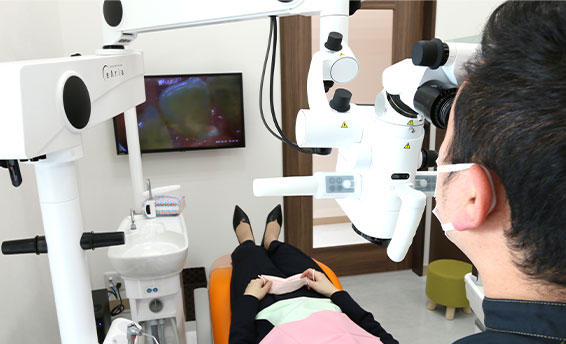 最新設備マイクロ導入・肉眼の20倍観察可能